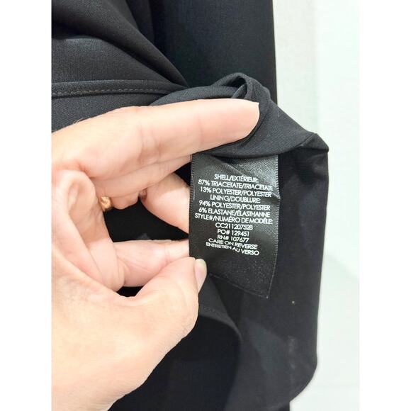 Alice & Olivia Tae Silk Crystal-Embellish One Shoulder Maxi Dress Black Womens 6 - Picture 5 of 5